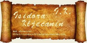 Isidora Klječanin vizit kartica